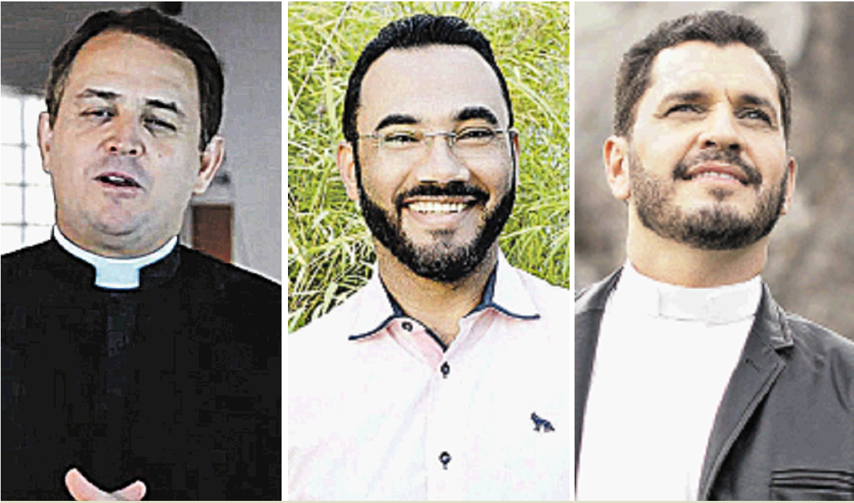 padres Adenilson Schmidt, Hadeleon Santana e Anderson Gomes (Foto: Divulgação )