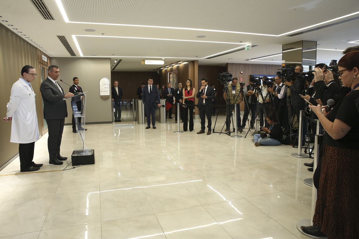 O porta-voz do Governo fez um pronunciamento sobre a saúde de Bolsonaro (Foto: Antonio Cruz/Agência Brasil)