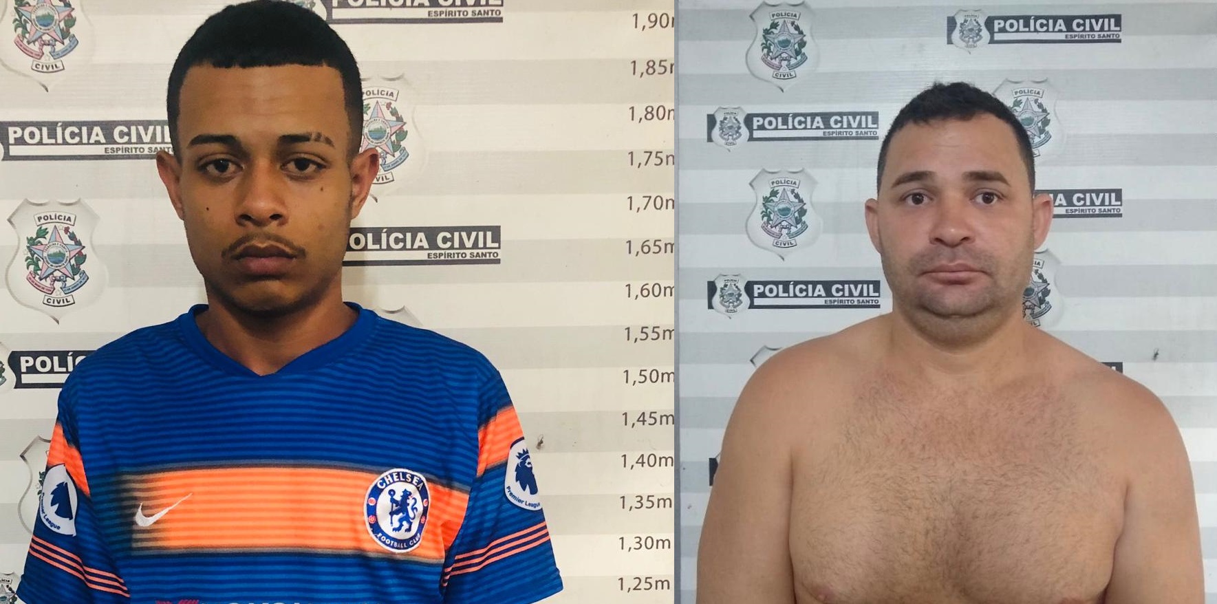 João Vitor de Souza Lima e Adelson Zuquetto de Oliveira (Foto: Divulgação/ PCES)
