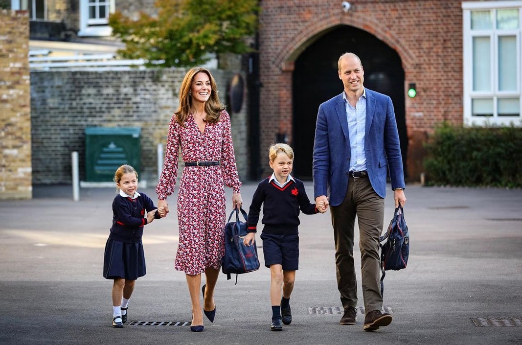 Família real chega à escola para primeiro dia de aula da princesa (Foto: Instagram @kensingtonroyal )