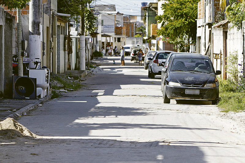 Rua Adolfo de Oliveira, em Ulysses Guimarães, onde aconteceu o crime (Foto: Thiago Coutinho/AT)