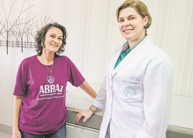 Sabah Rajad, da Associação Brasileira de Alzheimer, e a médica Jovana Gobbi participam de encontro hoje (Foto: Antonio Moreira/AT)