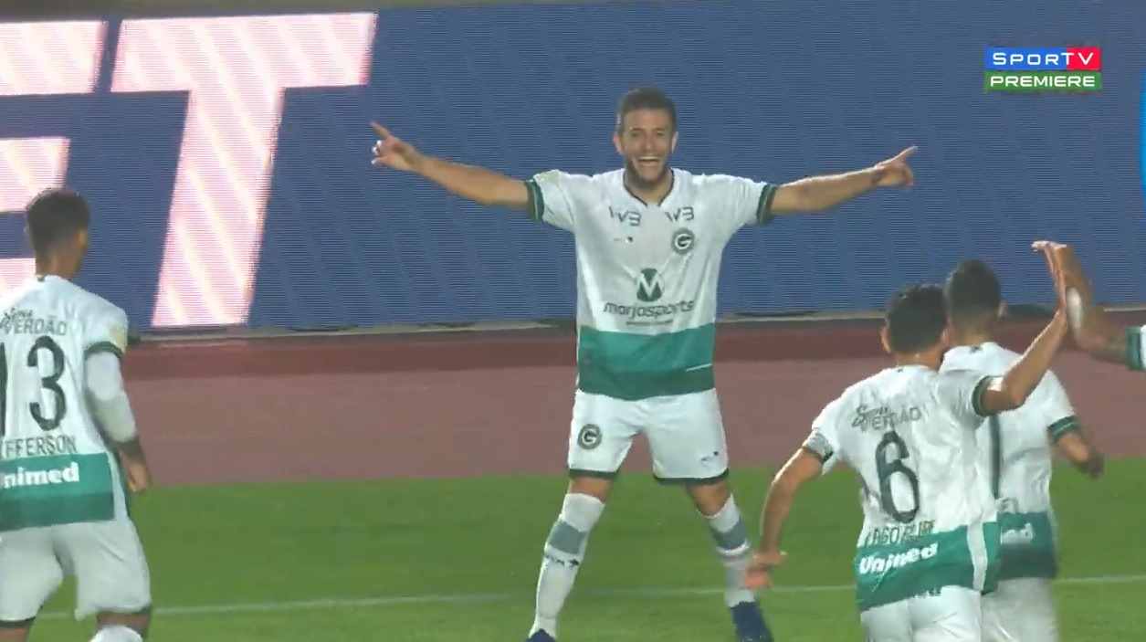 O gol foi de Leandro Barcia (Foto: Reprodução/ SporTV/ Premiere)