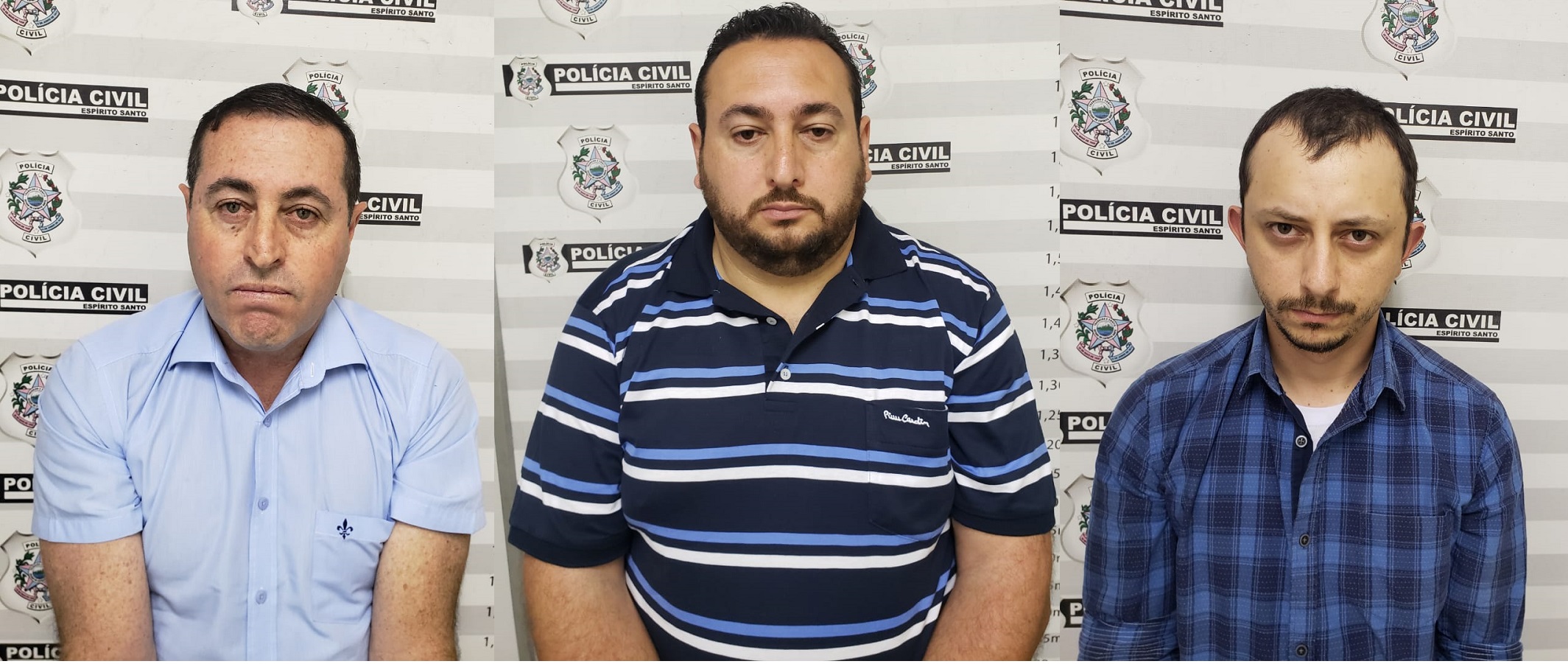 Valdenir, Sidnei e Rafael foram presos na segunda (Foto: Divulgação/ PCES)