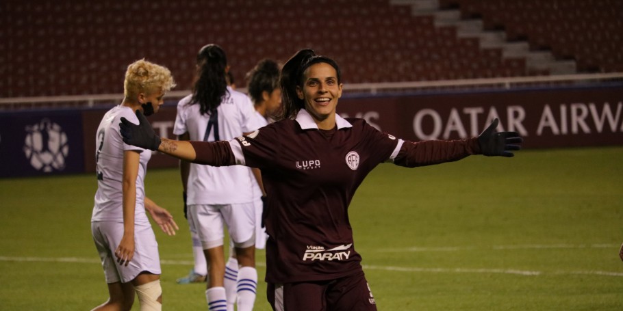 A capixaba Nathane fez um dos gols da vitória da Ferroviária na Libertadores Feminina (Foto: Tiago Pavini/Ferroviária SA)