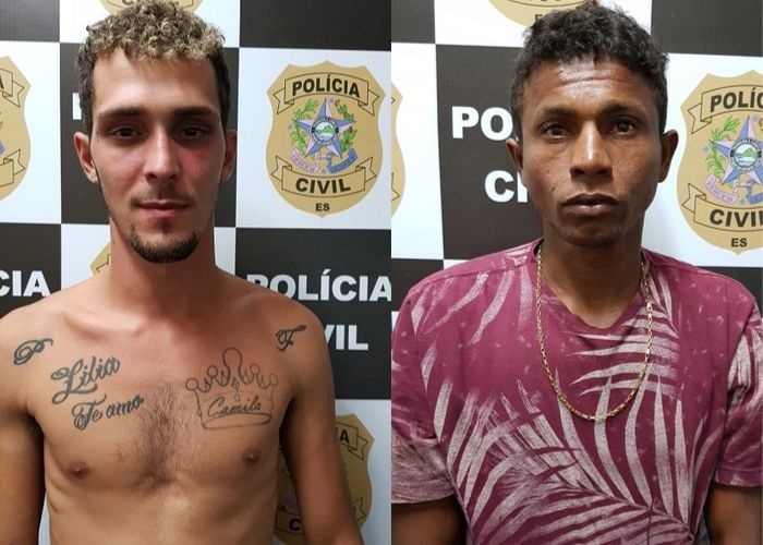 Patrick Fabrete, de 21 anos, e Paulo Roberto da Silva Mattos, de 34, acusados de torturar e matar homem em Cariacica (Foto: Divulgação/PCES)