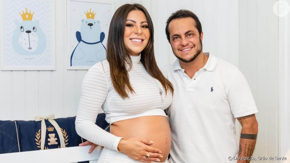 Thammy e Andressa anunciaram a gravidez de Bento em junho, após passarem por um processo de inseminação artificial nos Estados Unidos. (Foto: Divulgação)
