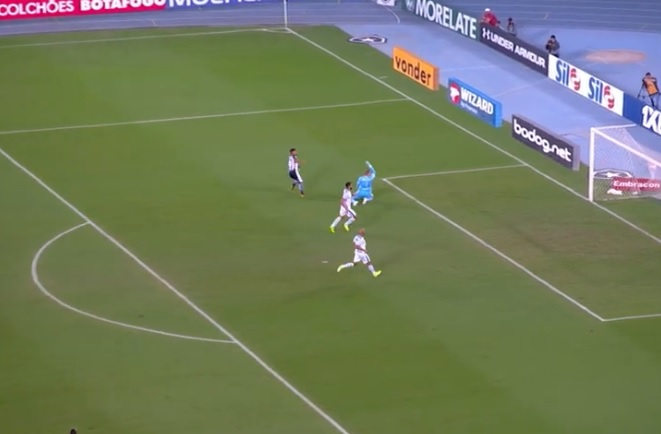 O resultado é fundamental para o Botafogo na luta contra o rebaixamento (Foto: Reprodução/ SporTV/ Premiere)