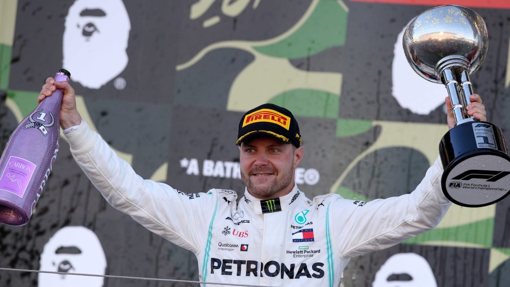 Bom desempenho de Bottas garantiu mais um título mundial de construtores para a equipe alemã (Foto: Divulgação / F1)