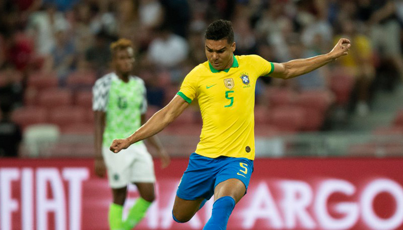 Casemiro marcou o gol de empate contra a Nigéria (Foto: Lucas Figueiredo/CBF)