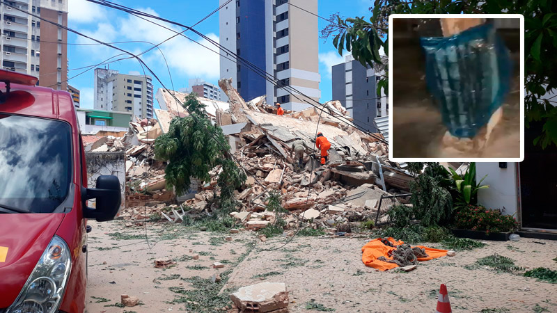 Prédio apresentava problemas de estrutura (destaque) (Foto: Agência Estado / Reprodução)