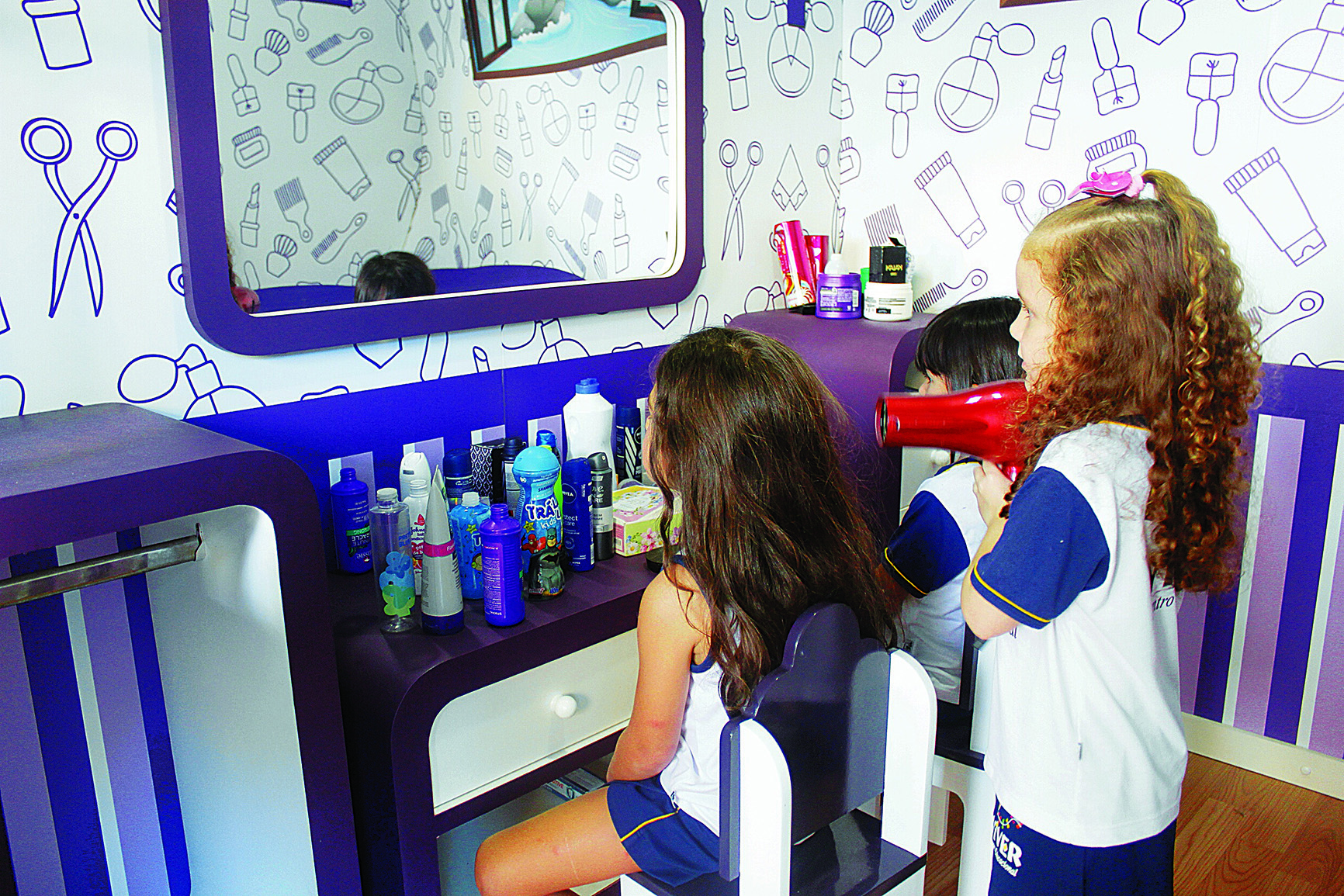 O espaço maker “Vila Viver” retrata alguns estabelecimentos comerciais (Foto: Divulgação/ Centro Educacional Viver)