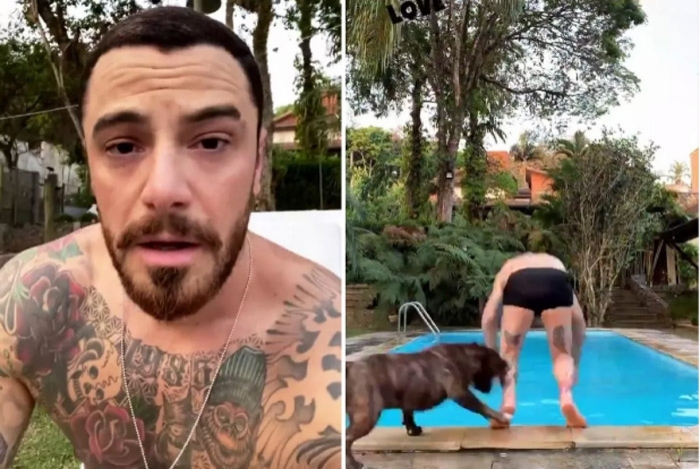 O ator Felipe Tito foi mordido no domingo (27) pelo seu cachorro Thor. (Foto: Reprodução/Instagram/@felipetitto)