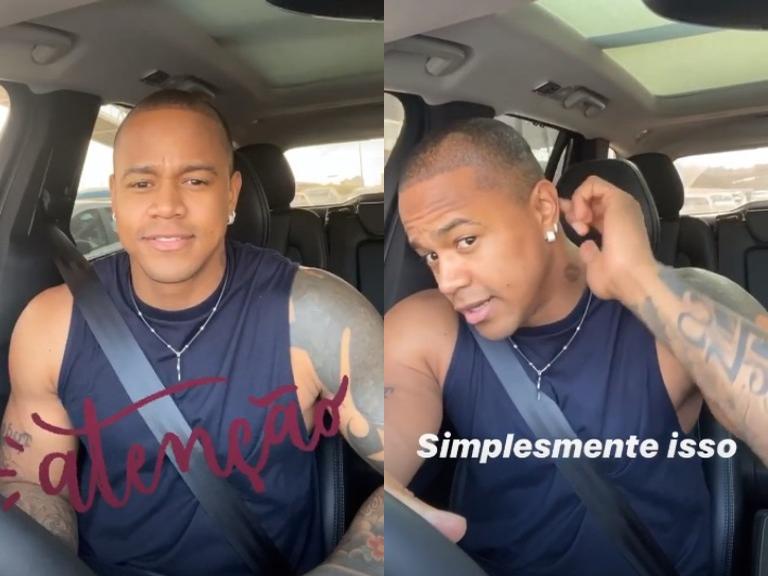 O músico baiano Léo Santana fez uma sequência de vídeos no Instagram mostram o implante de cabelo que fez. (Foto: Reprodução)