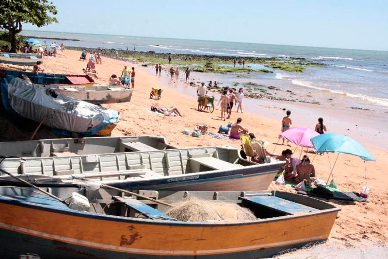 Faixa de areia da praia de Manguinhos (Foto: Eduardo Candeias / Prefeitura da Serra)