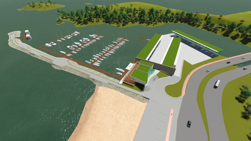 Projeção da Marina Pública em Camburi (Foto: Divulgação / PMV)