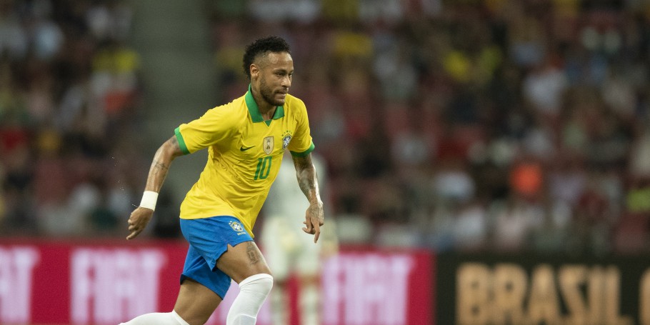 Neymar durante partida entre Brasil e Senegal (Foto: Lucas Figueiredo/ CBF)