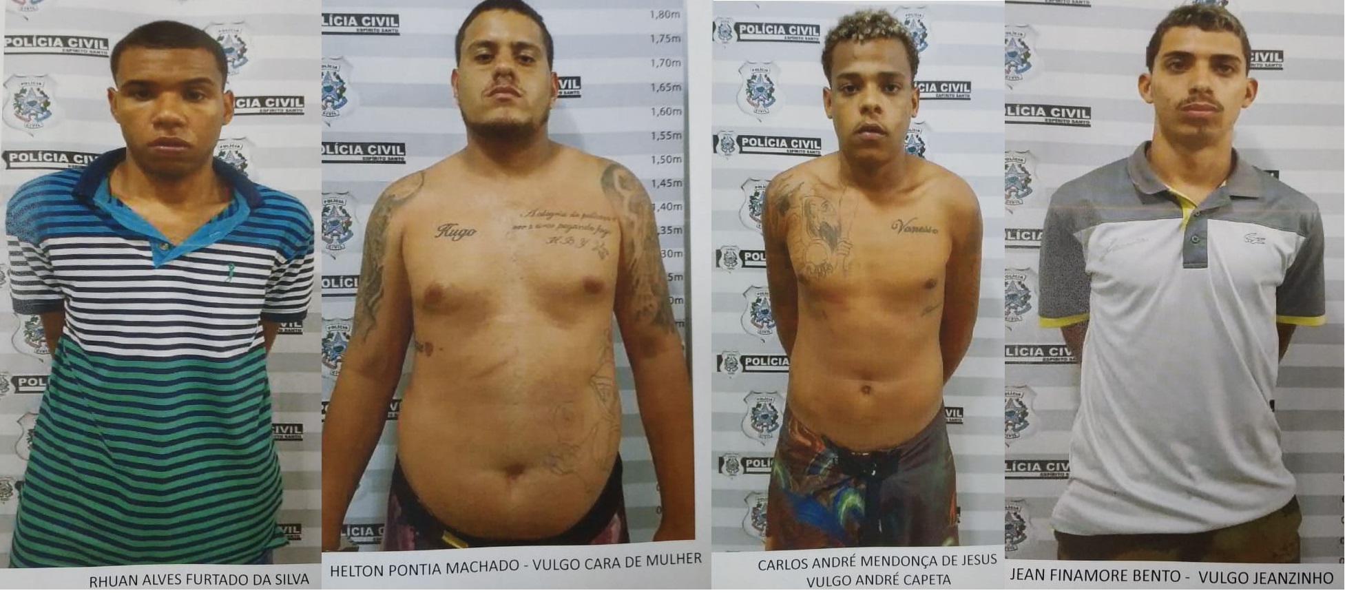 Suspeitos foram presos em Piúma, no Sul do Estado (Foto: Divulgação/ PCES)