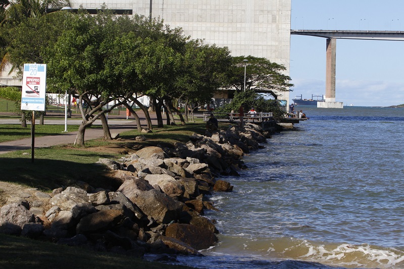 A Praça do Papa, em Vitória, terá um dos pontos de embarque e desembarque do Aquaviário (Foto: Thiago Coutinho/Arquivo AT 08/08/19)