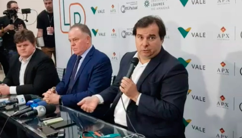 Rodrigo Maia participa de um evento em Vitória (Foto: Fabiana Tostes)