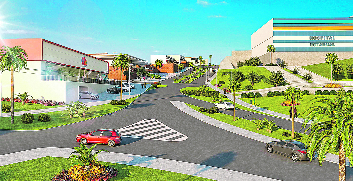 Projeto do Parque Leste Oeste, em Cariacica: o empreendimento contará com lotes residenciais e empresariais (Foto: Divulgação)