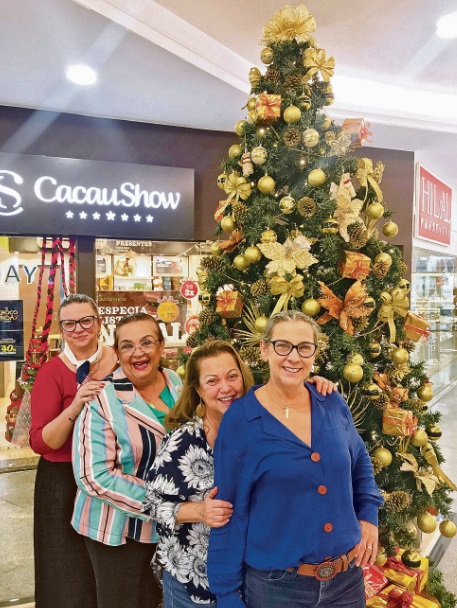 Rosi, Lulu, Sheila e Fátima: Comissão de Propaganda do Centro da Praia (Foto: Divulgação/C3 Comunicação)