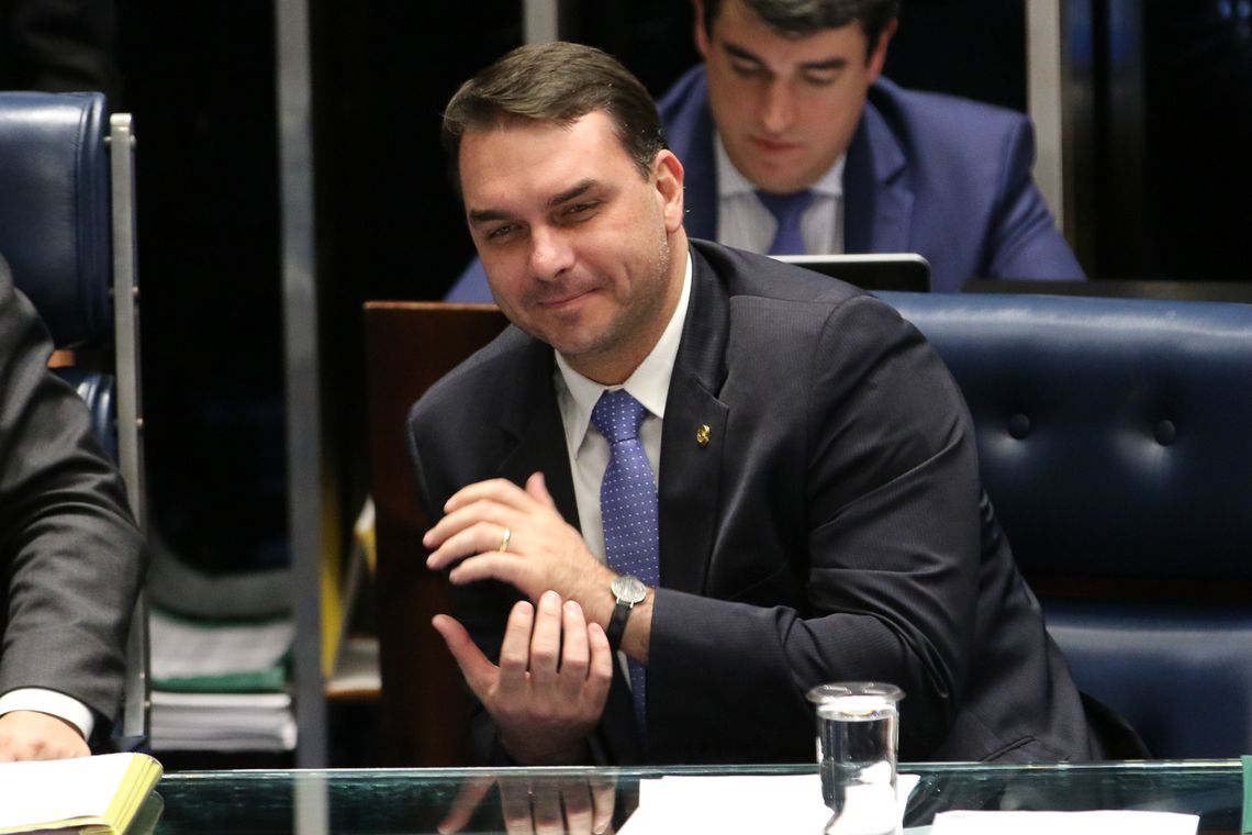 O vice-presidente do partido, senador Flávio Bolsonaro (Foto: Fabio Rodrigues Pozzebom/Agência Brasil)