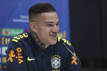 Ederson sofreu lesão e não conseguirá se recuperar a tempo dos próximos desafios da Seleção. (Foto: Lucas Figueiredo/CBF)