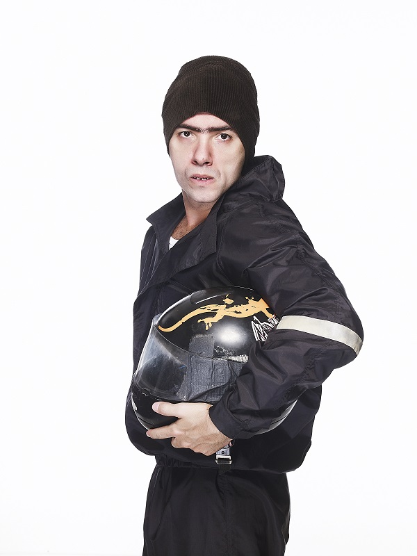 Público vai poder matar a saudade do motoboy Jackson Faive, personagem de Marco Luque. (Foto: Pedro Dimitrow)