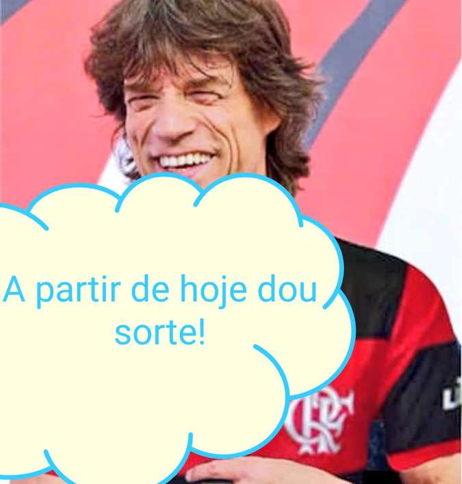 Para a torcida do Fla, o cantor Mick Jagger agora é sinônimo de sorte. (Foto: Reprodução)