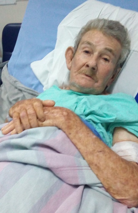 O aposentado Adolfo Siller, de 87 anos, que morreu após ser soterrado em sua casa (Foto: Reprodução/Arquivo Pessoal)