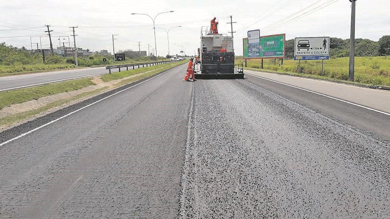 Recuperação do pavimento da rodovia do sol: concessionária finaliza obras (Foto: Mosaico Comunicação)