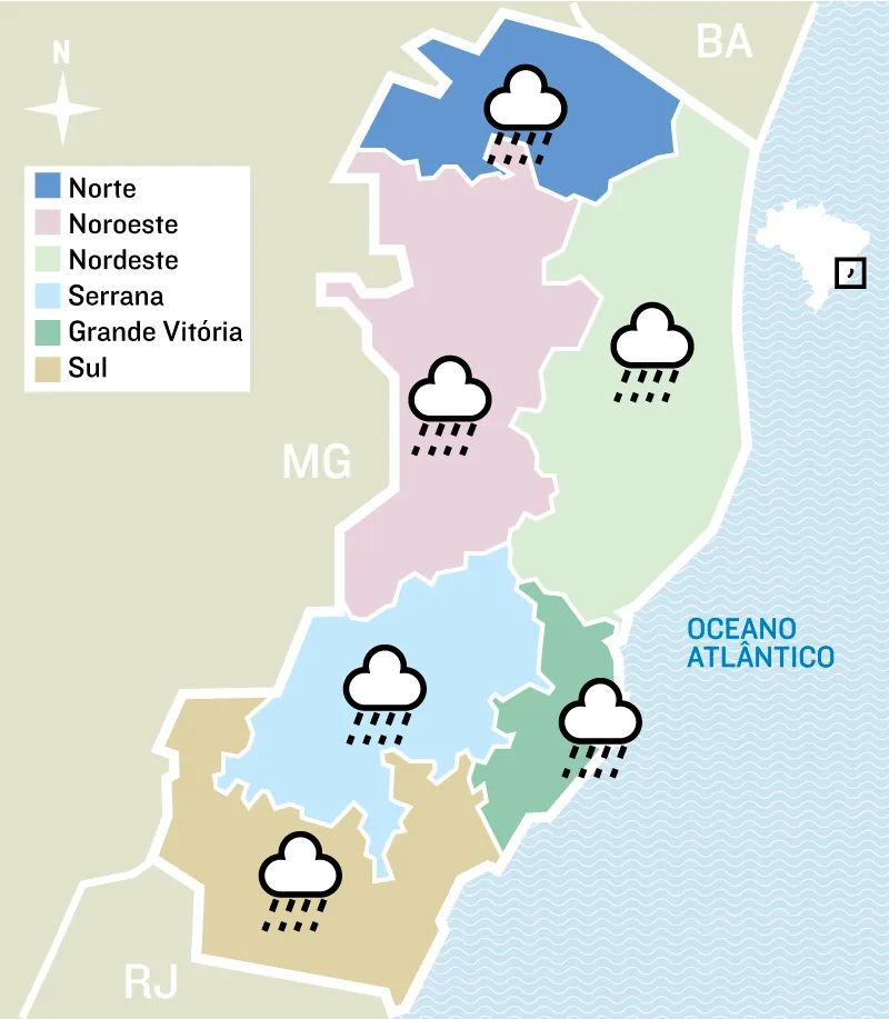 Imagem ilustrativa da imagem Chuva intensa e temperaturas baixas: confira a previsão para este sábado