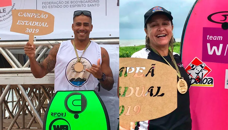 Imagem ilustrativa da imagem Lucas Nogueira e Neymara Carvalho vencem o Estadual de Bodyboarding
