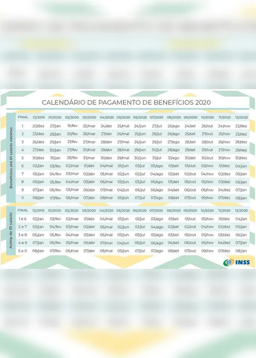 Imagem ilustrativa da imagem INSS divulga calendário de pagamento de aposentadorias e pensões de 2020