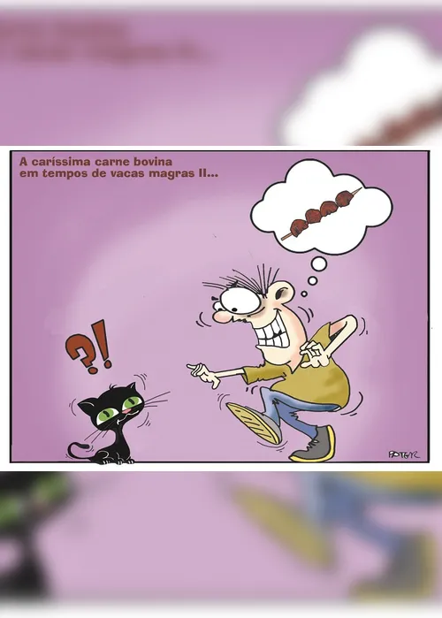 Imagem ilustrativa da imagem Alta do preço da carne é o tema da Charge do Dia