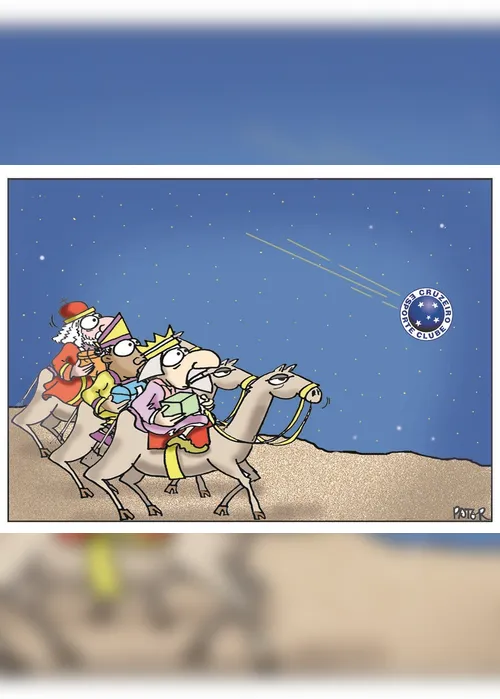 Imagem ilustrativa da imagem Cruzeiro é o tema da charge do Pater deste sábado