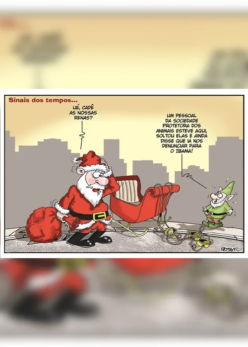 Imagem ilustrativa da imagem Papai Noel na Charge do Dia