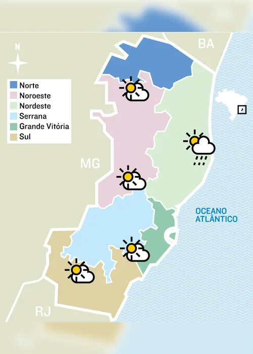 Imagem ilustrativa da imagem Já está de férias? Confira a previsão do tempo para esta terça-feira