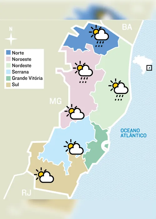 Imagem ilustrativa da imagem Sol e ventos de até 74 km/h: confira a previsão para esta quinta