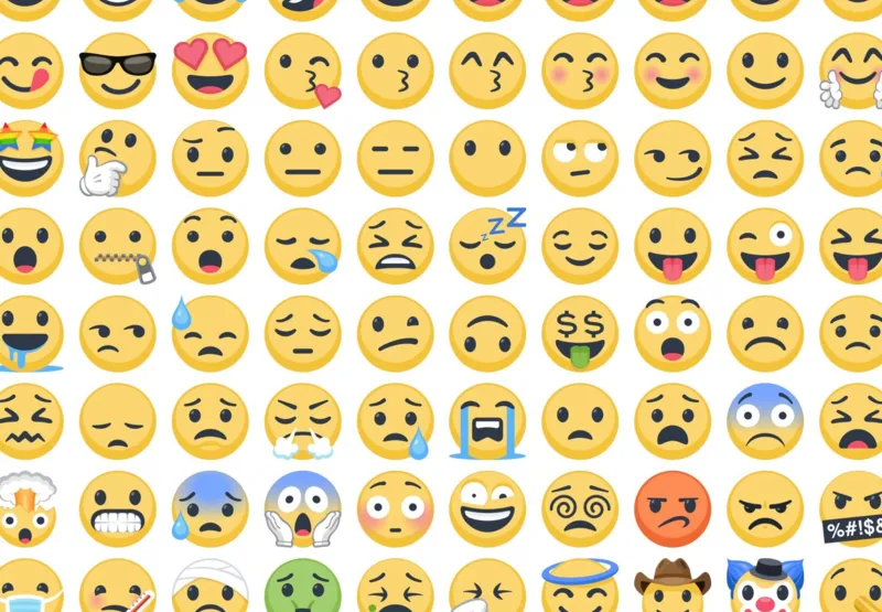 Emojis diversos utilizados nas redes sociais
