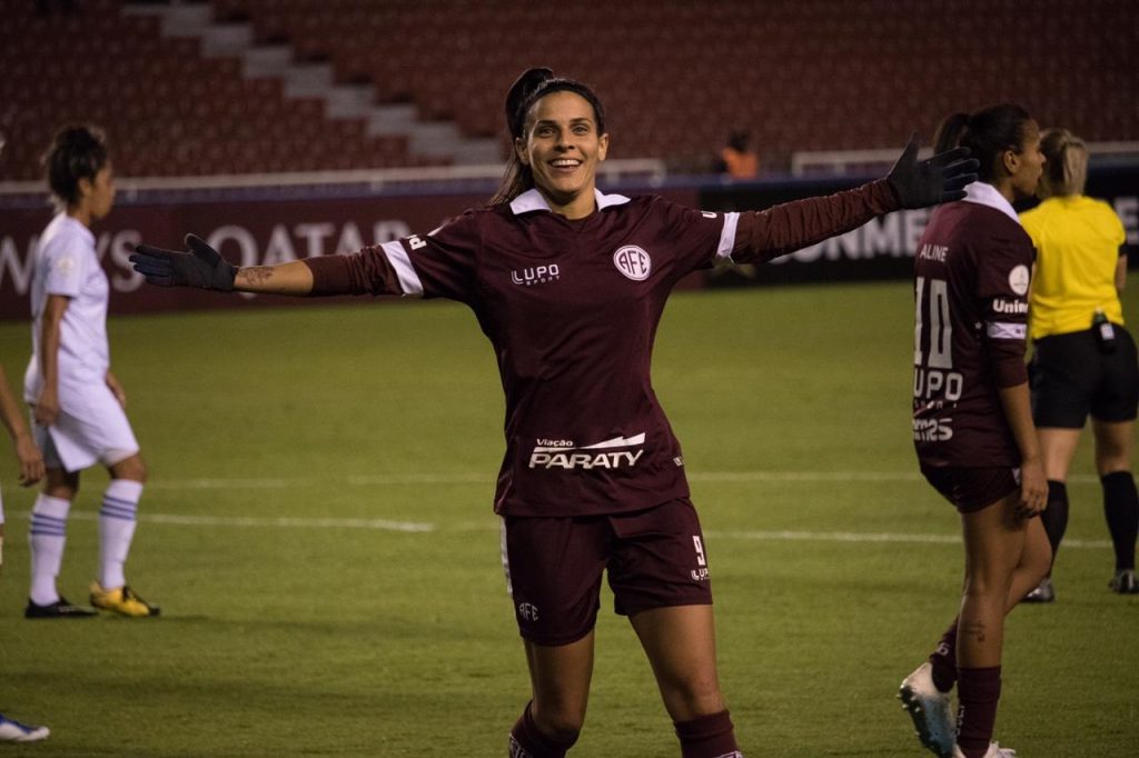 A atacante capixaba Nathane fez 9 gols na Libertadores (Foto: AFE Oficial/Instagram)
