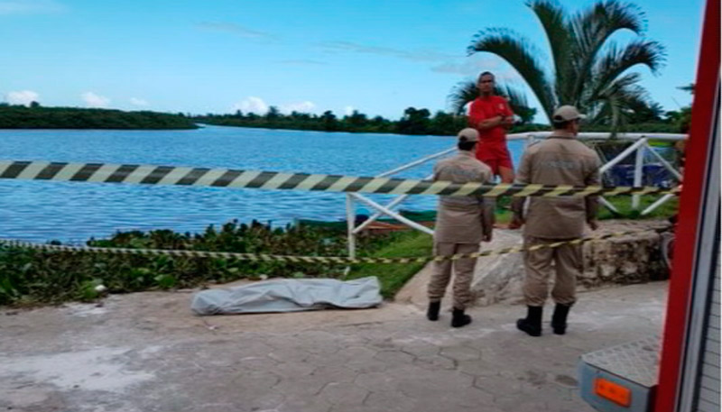 Corpo do jovem foi encontrado sem vida (Foto: Reprodução / TV Tribuna)