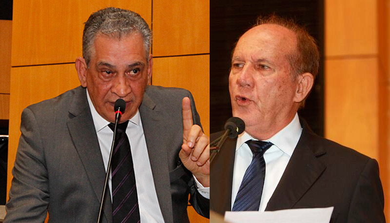 Enivaldo dos Anjos e Luiz Durão, no plenário da Ales. (Fotos: Fábio Nunes e Dayana Souza/AT)