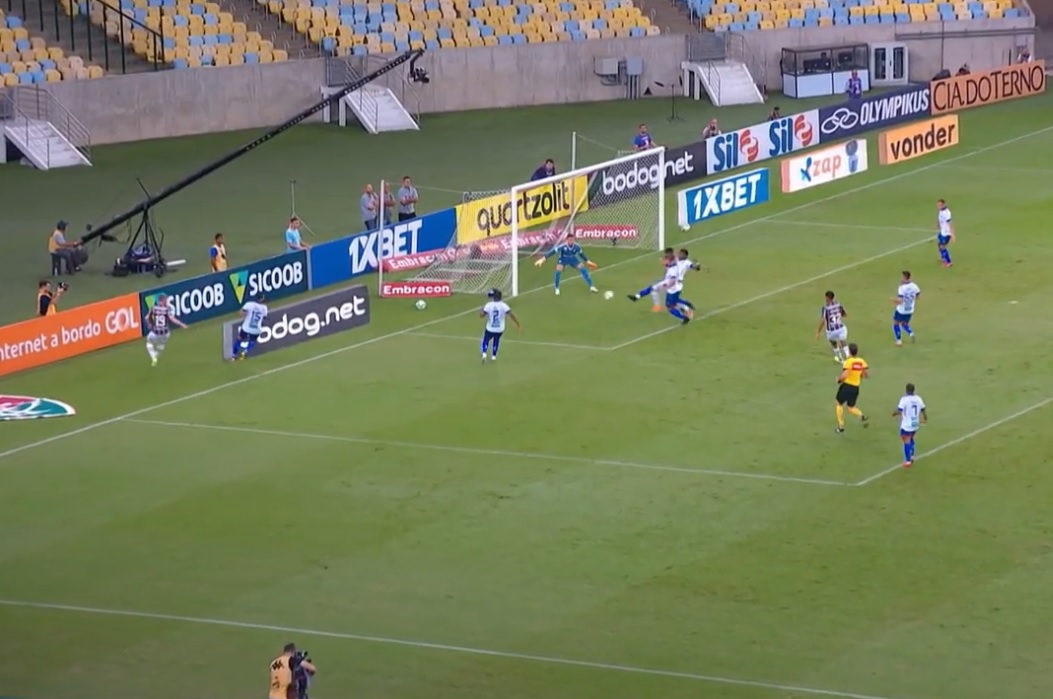 As equipes ficaram no empate sem gols (Foto: Reprodução/ SporTV/ Premiere)