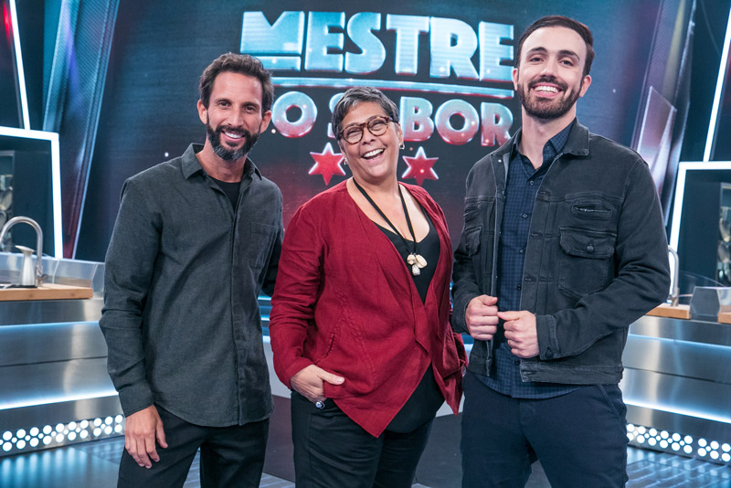 Jurados do Mestre do Sabor: José Avillez, Kátia Barbosa e Leo Paixão (Foto: Raquel Cunha / TV Globo)