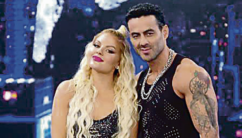 Luisa Sonza e seu professor de dança (Foto: Reprodução / TV Globo)