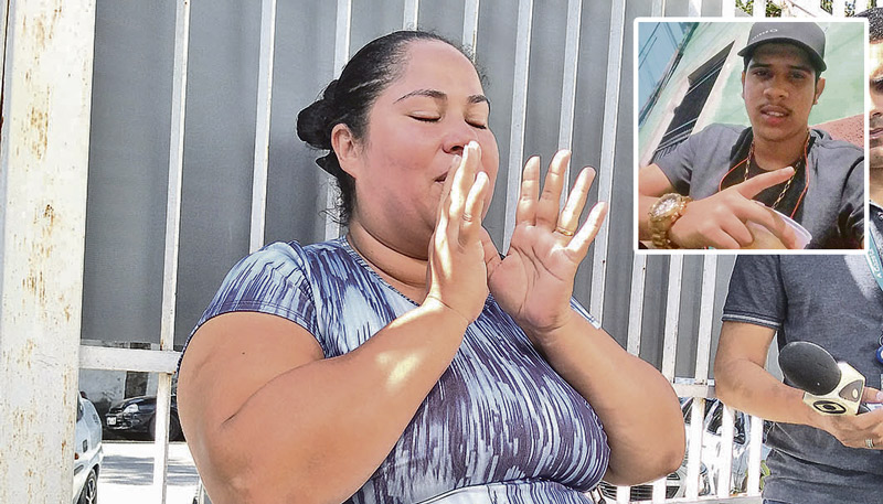 Dona de casa Michelle Viana Rosa Klein, 36, mãe de Brendo (destaque), disse que, agora, confia na justiça de Deus (Foto: Fábio Nunes / AT)