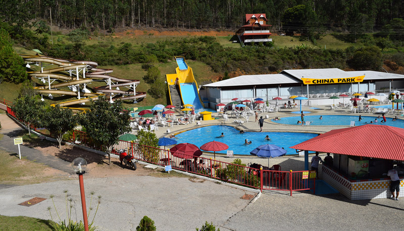 O parque aquático é uma das atrações do