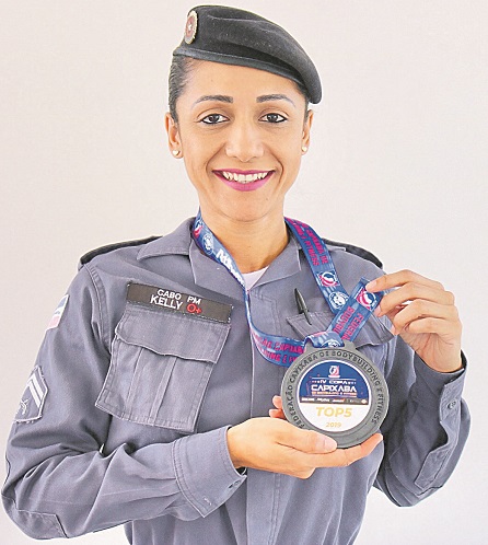 Rúbia durante a competição. Meta agora é participar de desafios nacionais (Foto: Divulgação/Arquivo Pessoal)